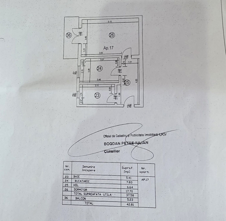 Vanzare garsoniera in Dobroiesti etajul 1/4 cu lift